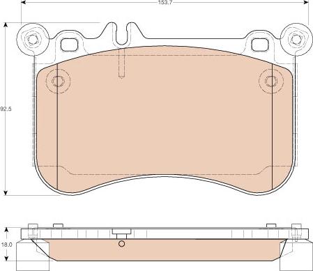 TRW GDB1972 - Тормозные колодки, дисковые, комплект autospares.lv