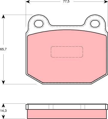 TRW GDB1493 - Тормозные колодки, дисковые, комплект autospares.lv