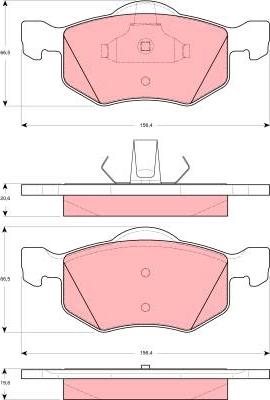 TRW GDB1497AT - Тормозные колодки, дисковые, комплект autospares.lv