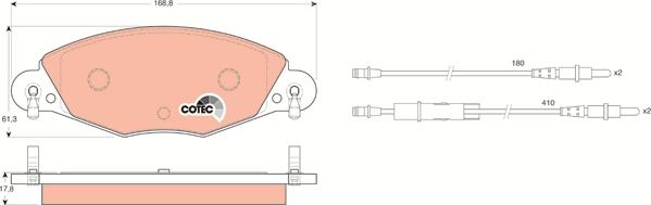 TRW GDB1449 - Тормозные колодки, дисковые, комплект autospares.lv