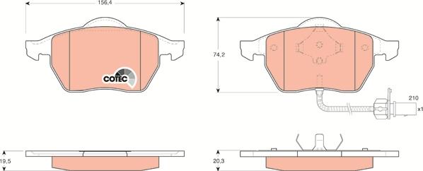 TRW GDB1440 - Тормозные колодки, дисковые, комплект autospares.lv