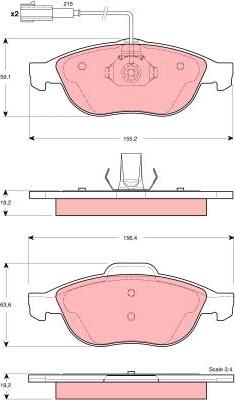 TRW GDB1441 - Тормозные колодки, дисковые, комплект autospares.lv