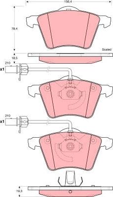 TRW GDB1459 - Тормозные колодки, дисковые, комплект autospares.lv