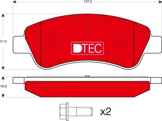 TRW GDB1463DTE - Тормозные колодки, дисковые, комплект autospares.lv