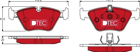 TRW GDB1404DTE - Тормозные колодки, дисковые, комплект autospares.lv