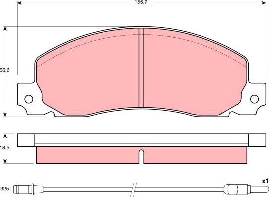 TRW GDB1407 - Тормозные колодки, дисковые, комплект autospares.lv