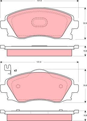 TRW GDB1411 - Тормозные колодки, дисковые, комплект autospares.lv