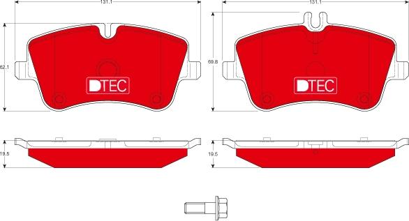 TRW GDB1413DTE - Тормозные колодки, дисковые, комплект autospares.lv