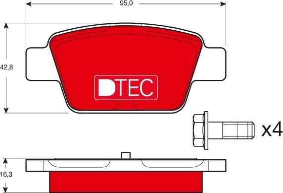 TRW GDB1485DTE - Тормозные колодки, дисковые, комплект autospares.lv