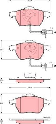 TRW GDB1488 - Тормозные колодки, дисковые, комплект autospares.lv