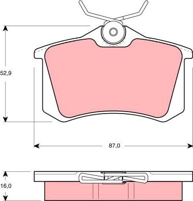 TRW GDB1439 - Тормозные колодки, дисковые, комплект autospares.lv