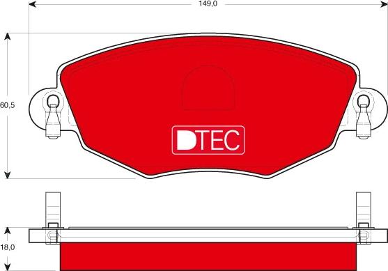 TRW GDB1434DTE - Тормозные колодки, дисковые, комплект autospares.lv