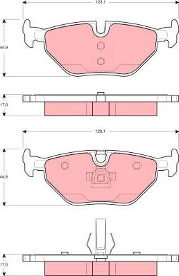 TRW GDB1430 - Тормозные колодки, дисковые, комплект autospares.lv