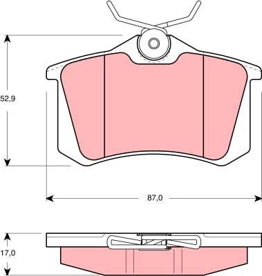 TRW GDB1438 - Тормозные колодки, дисковые, комплект autospares.lv