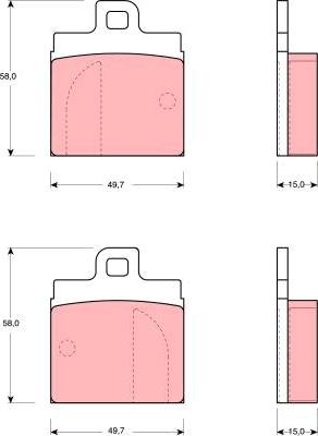 TRW GDB143 - Тормозные колодки, дисковые, комплект autospares.lv