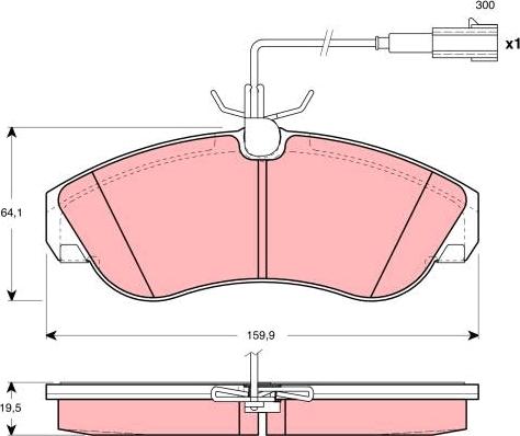 TRW GDB1426 - Тормозные колодки, дисковые, комплект autospares.lv