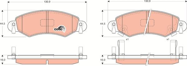 TRW GDB1420 - Тормозные колодки, дисковые, комплект autospares.lv