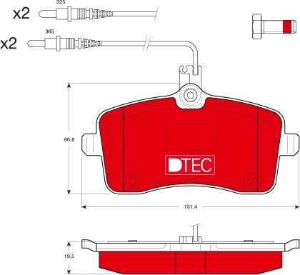 TRW GDB1594DTE - Тормозные колодки, дисковые, комплект autospares.lv