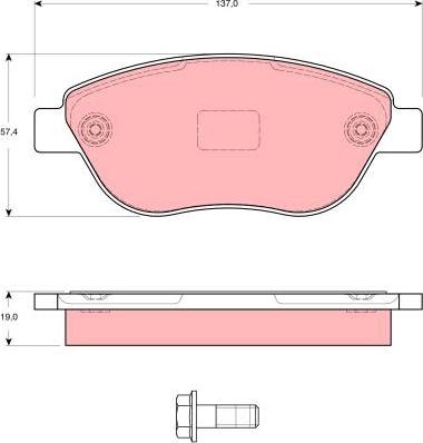 TRW GDB1591 - Тормозные колодки, дисковые, комплект autospares.lv