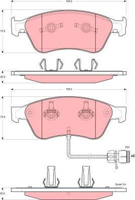 TRW GDB1598 - Тормозные колодки, дисковые, комплект autospares.lv