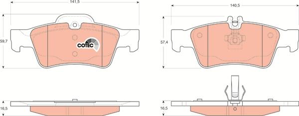 TRW GDB1546 - Тормозные колодки, дисковые, комплект autospares.lv