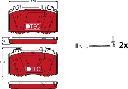 TRW GDB1543DTE - Тормозные колодки, дисковые, комплект autospares.lv