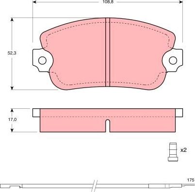 TRW GDB154 - Тормозные колодки, дисковые, комплект autospares.lv