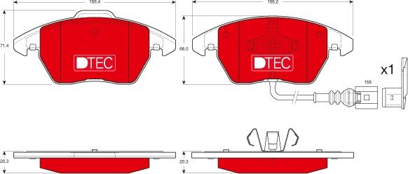 TRW GDB1550DTE - Тормозные колодки, дисковые, комплект autospares.lv