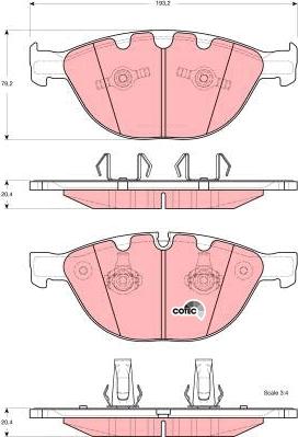 TRW GDB1558 - Тормозные колодки, дисковые, комплект autospares.lv