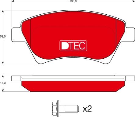 TRW GDB1552DTE - Тормозные колодки, дисковые, комплект autospares.lv