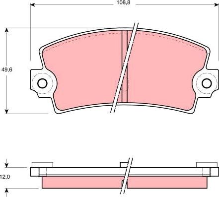 TRW GDB155 - Тормозные колодки, дисковые, комплект autospares.lv