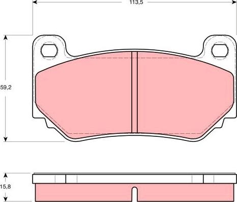 TRW GDB1568 - Тормозные колодки, дисковые, комплект autospares.lv