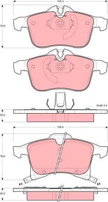 TRW GDB1562 - Тормозные колодки, дисковые, комплект autospares.lv