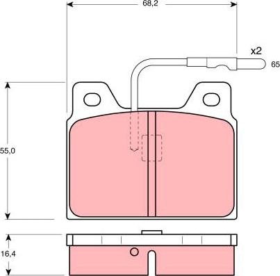 TRW GDB156 - Тормозные колодки, дисковые, комплект autospares.lv