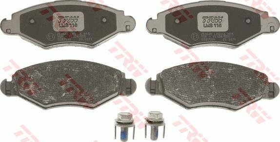 TRW GDB1500 - Тормозные колодки, дисковые, комплект autospares.lv