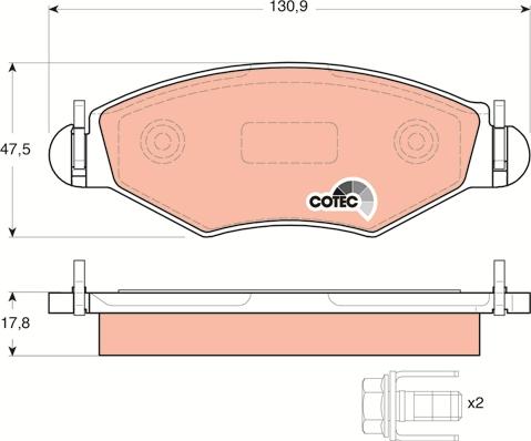 TRW GDB1500 - Тормозные колодки, дисковые, комплект autospares.lv