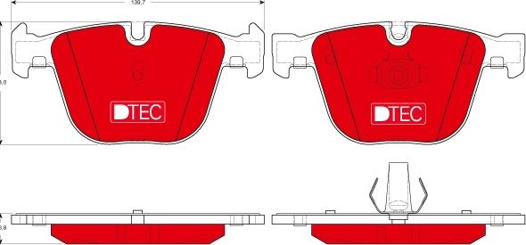 TRW GDB1502DTE - Тормозные колодки, дисковые, комплект autospares.lv