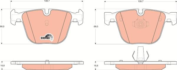 TRW GDB1502 - Тормозные колодки, дисковые, комплект autospares.lv