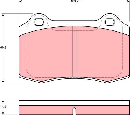 TRW GDB1513 - Тормозные колодки, дисковые, комплект autospares.lv