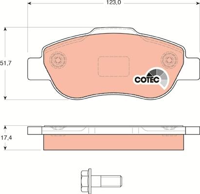 TRW GDB1589 - Тормозные колодки, дисковые, комплект autospares.lv