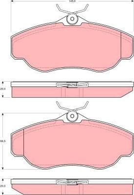 TRW GDB1539 - Тормозные колодки, дисковые, комплект autospares.lv