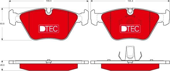 TRW GDB1531DTE - Тормозные колодки, дисковые, комплект autospares.lv