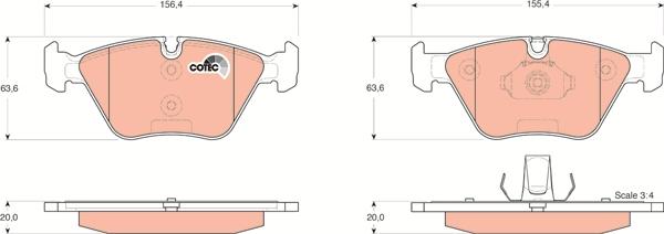 TRW GDB1531 - Тормозные колодки, дисковые, комплект autospares.lv