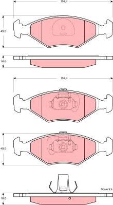 TRW GDB1533 - Тормозные колодки, дисковые, комплект autospares.lv