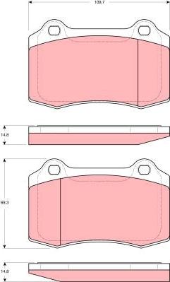 TRW GDB1537 - Тормозные колодки, дисковые, комплект autospares.lv