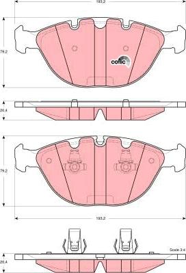 TRW GDB1529 - Тормозные колодки, дисковые, комплект autospares.lv