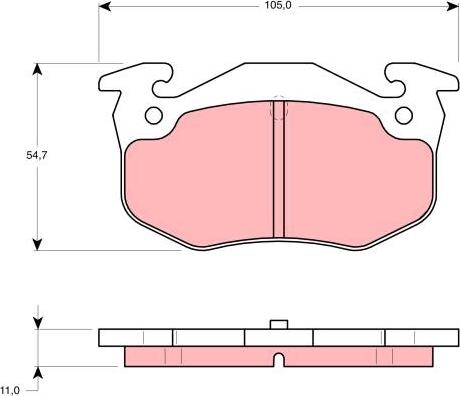 TRW GDB1522 - Тормозные колодки, дисковые, комплект autospares.lv