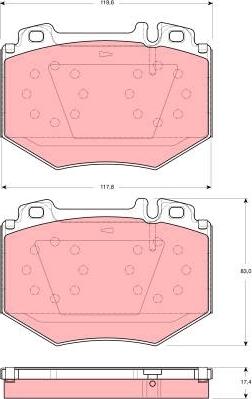 TRW GDB1575 - Тормозные колодки, дисковые, комплект autospares.lv