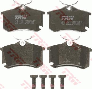 TRW GDB1578 - Тормозные колодки, дисковые, комплект autospares.lv