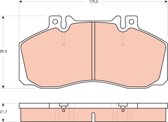 TRW GDB1695 - Тормозные колодки, дисковые, комплект autospares.lv